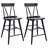 37.6'' H Solid Wood Mid-Century Modern Spindle Full Back Counter Stool (Set of 2)-1819908119