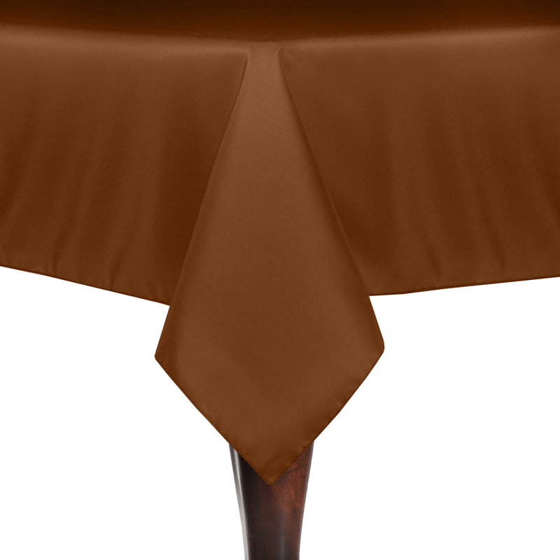 Ultimate Textile Square Polyester Linen Tablecloth, 1, Copper Brown