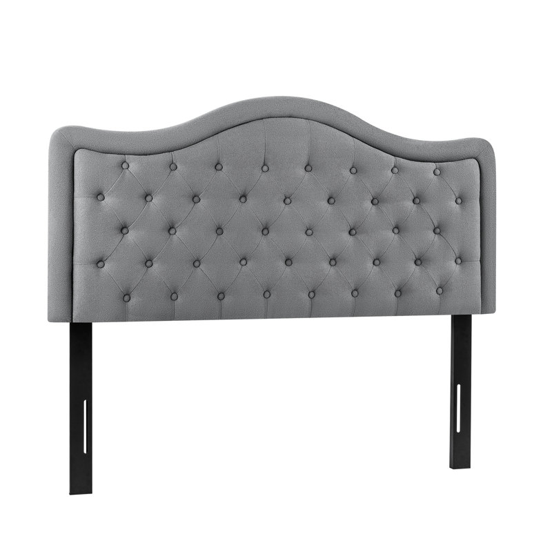 Tête de lit tapissier 64 po, gris