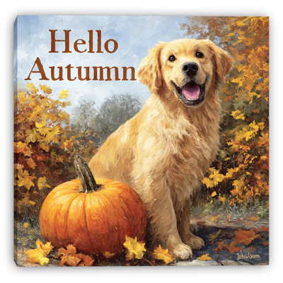 "Autumn Retriever", art mural sur toile