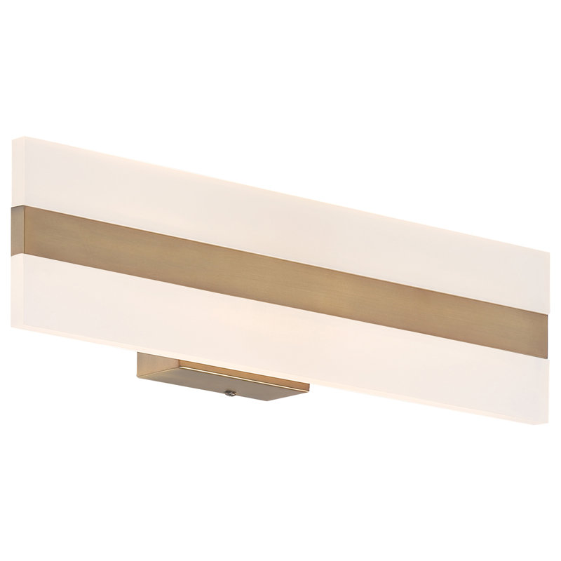 Dimmable LED Vanity Light, Antique Brass