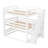 Full Size Triple Bunk Bed with Storage Staircase,Separate Design,White-1089464406