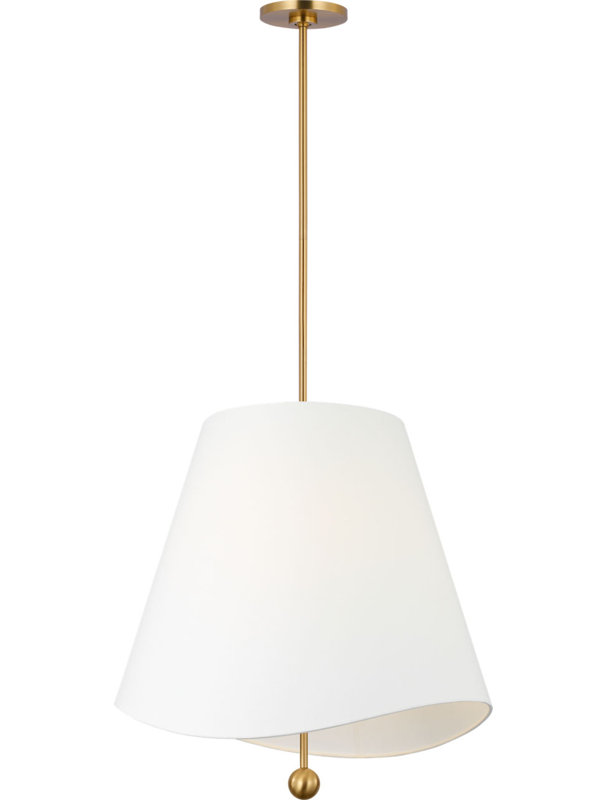 Beauvoir Hanging Shade, Burnished Brass, 19.88" H x 23.88" W x 22.38" D