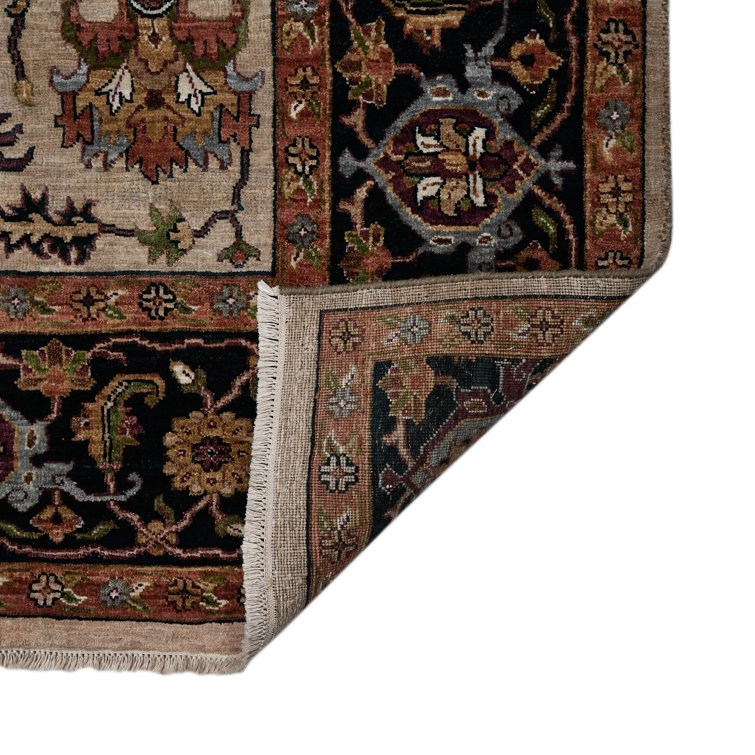 Antiquity Wool Oriental Area Rug in Brown