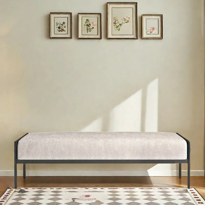Simple bench cloakroom rest stool metal feet