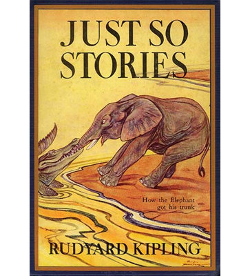 « just so stories » par rudyard kipling, affiche rétro