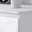 Warren 8 Drawer Chest Of Drawers: 110cm Wide. 14cm Deep Drawers. 4 + 4 Configuration. High Gloss Front. Scratch Resistant. Modern No Handle Design.-1955247688