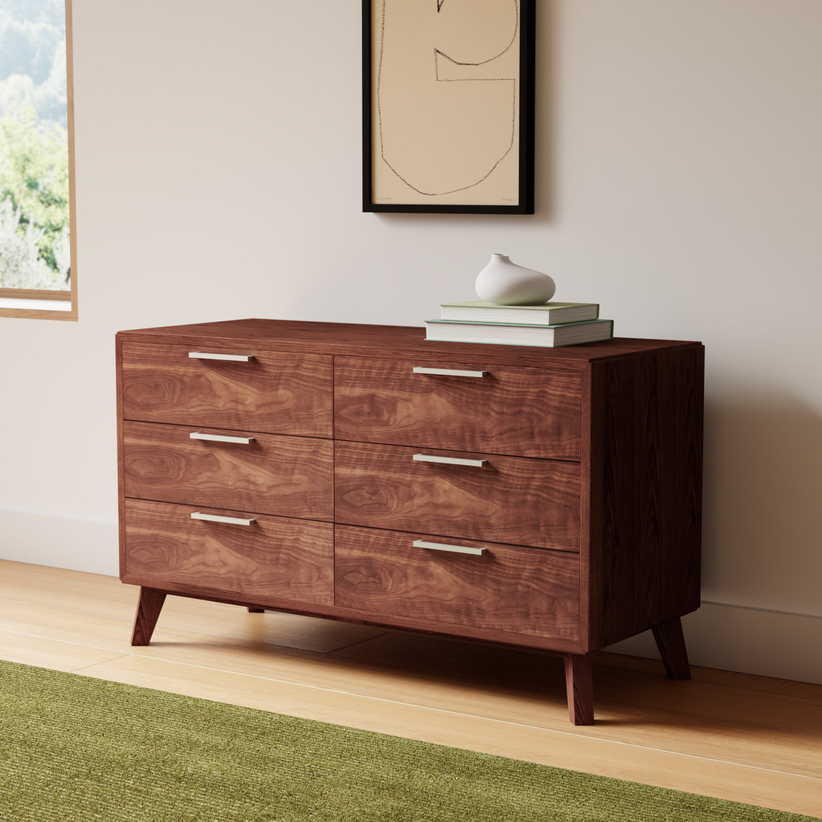 Glow 6 - Drawer Dresser, Walnut