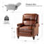 Fauteuil inclinable manuel en cuir véritable Adeesa-974225415
