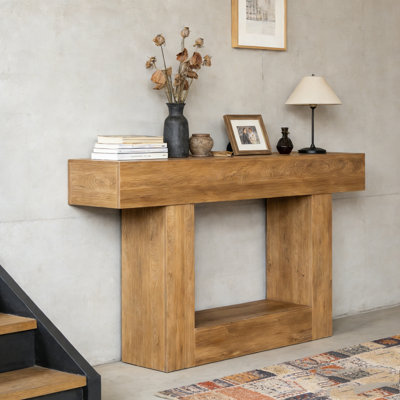Table de couloir à 2 niveaux, table de canapé, table console