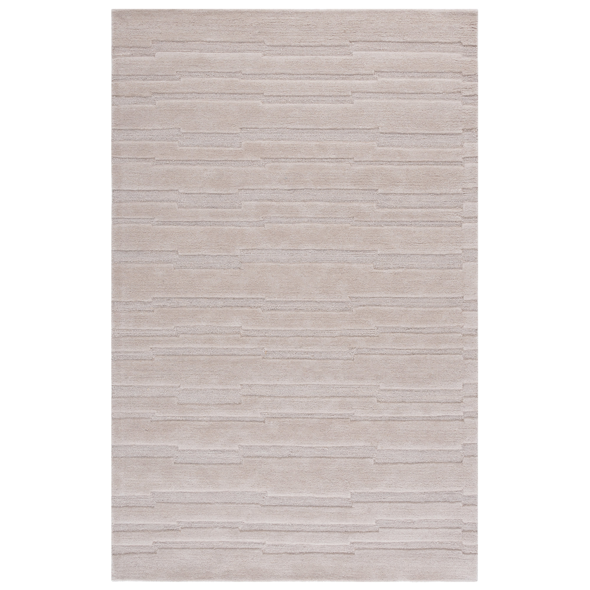Elona Hand Tufted Beige Rug, Rectangle 6' x 9'