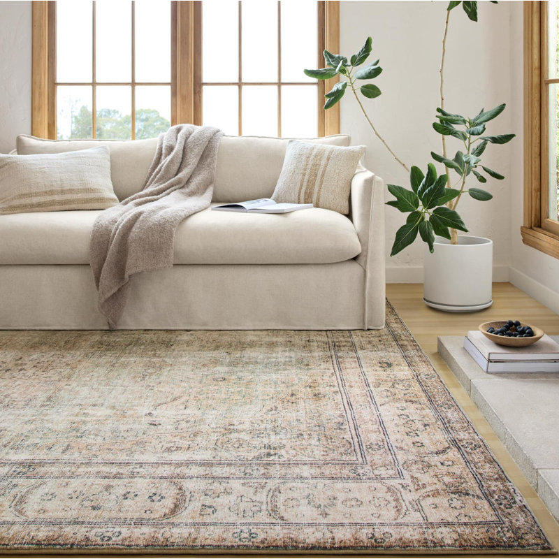 Tapis antique / sauge Loloi Margot CloudPile, Rectangle 3 pi 6 po x 5 pi 6 po