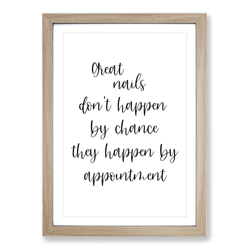 Great Nails - Framed Print, 65cm H x 48cm W x 2cm D, Oak Framed