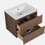 24-inch wall-mounted ceramic washstand, with 2 drawers
