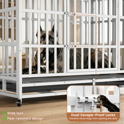 Cage pour chien 41,3 "à l'épreuve des fuites