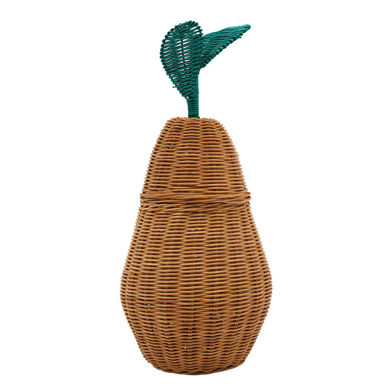 Rangement en rotin tissé à la main avec couvercle Bay Isle Home ™
