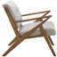 Chaise rembourrée en polyester avec pieds en bois-1865677315