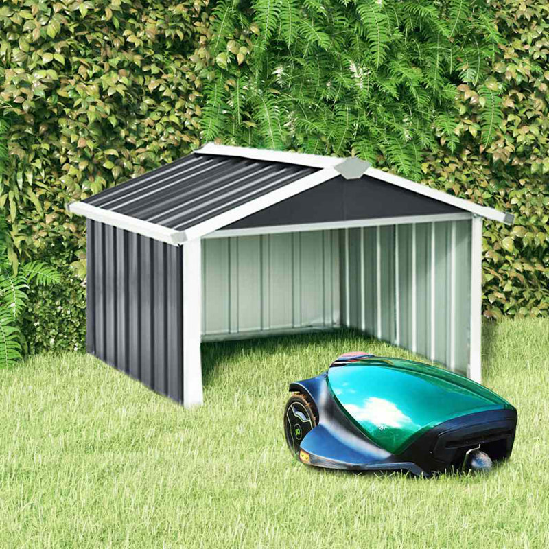 Abri de jardin en acier galvanisé anthracite, 36.2" H x 36.2" W x 24.8" D, Anthracite