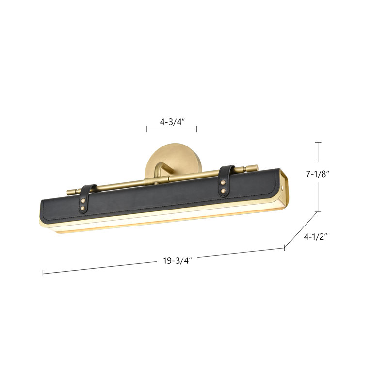 Valise Dimmable LED Wall Mounted Picture Light, Aged Nickel