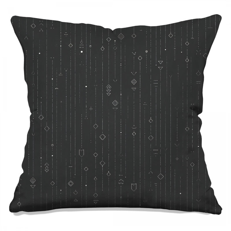 Geometric Shapes Throw Pillow, Pattern Double Sided Pillows, 14 x 14 inches