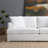Square Arm Washable Covers Upholstered Slipcovered Sofa