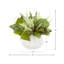 Mixed Green And White Heather Holiday Arrangement