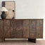 Bois rustique - Buffet sculpté, conception d'anneau d'arbre-1970721698