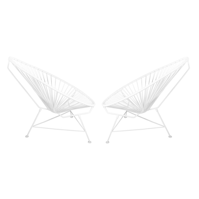 Double chaise de patio Acapulco, Blanc