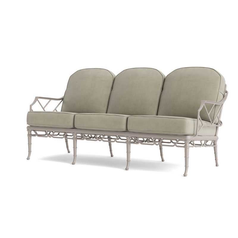 Calcutta Outdoor 3 - Seat Patio Sofa, Fusion Charcoal, Dove