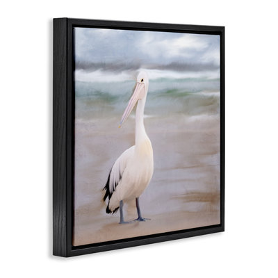 «Pelican Walk Bird Portrait Floater», art mural par Kim Allen