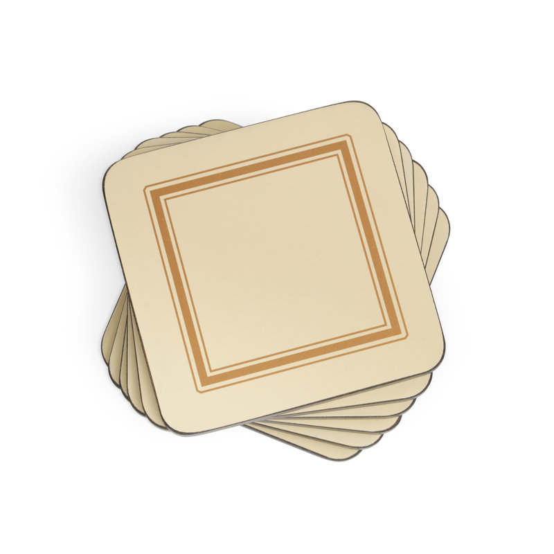 Sous-verres Pimpernel Classic 4 po x 4 po, Crème