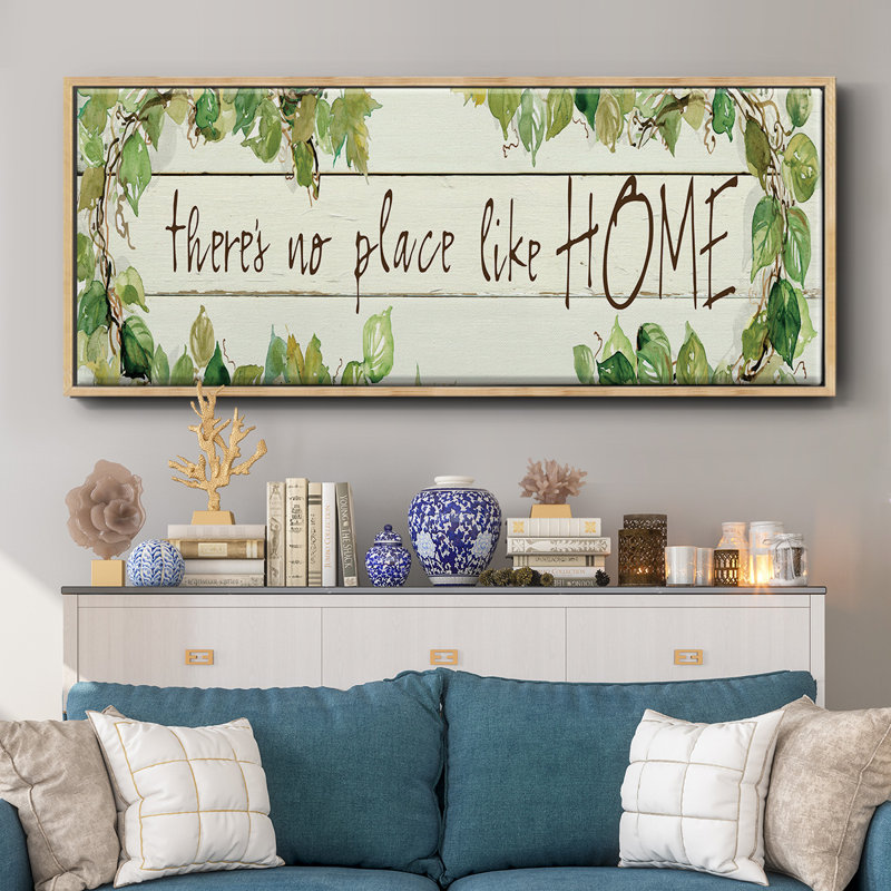 No Place Like Home - Toile encadrée, H 8 po x l 20 po