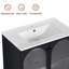 Meuble-lavabo autoportant de 30 pouces avec lavabo en céramique, armoire avec tablettes réglables-1070268438