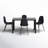 Ally Glass Top Four Leg Dining Set-1078268823-1141669915