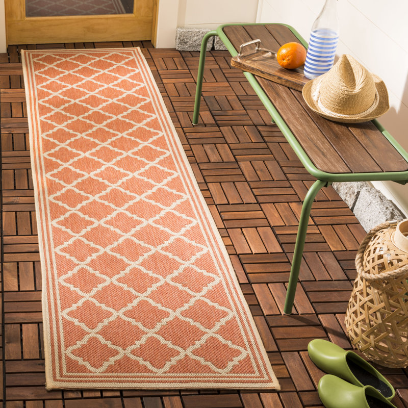 Adler Performance Geometric Indoor/Outdoor Area Rug, Runner 2'2" x 8'
