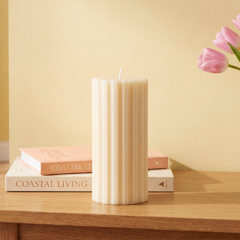 Beautifully Done Pillar Candle, Medium, Coconut Milk Mango