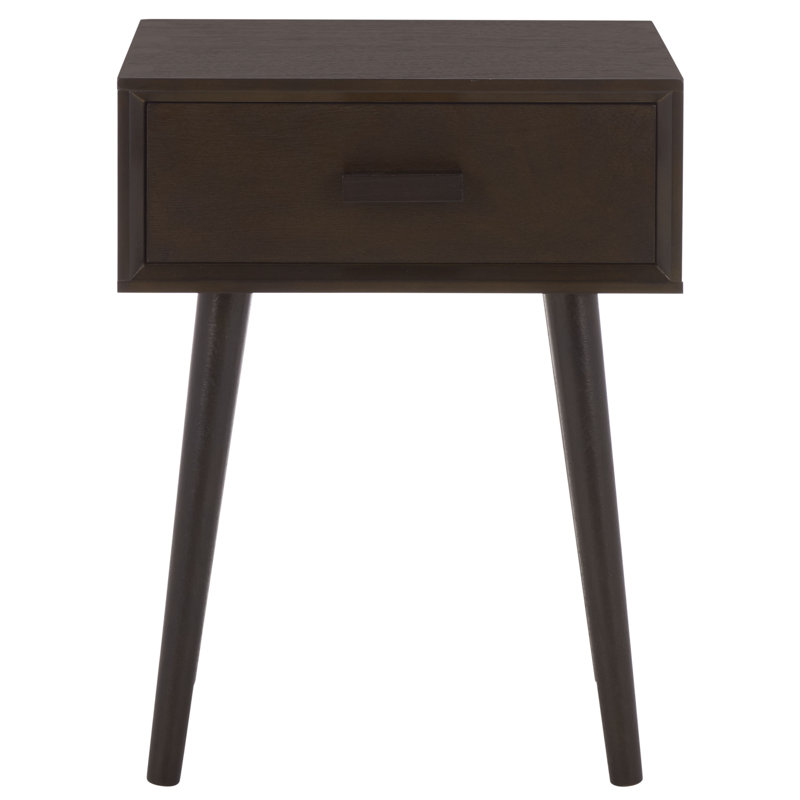 Table de bout avec rangement Dayawati, Chocolat noir