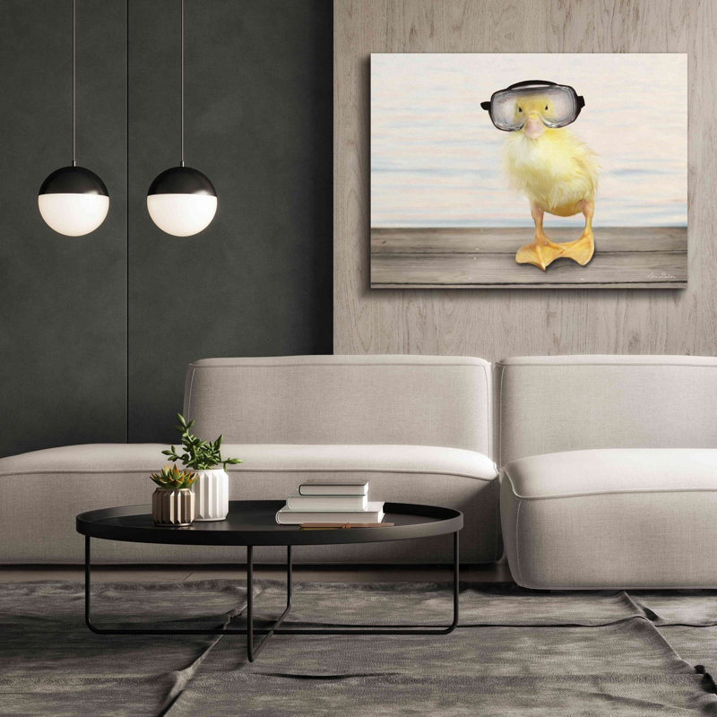 «Diving Duck» par Lori Deiter, art mural sur toile, H 40 po x l 54 po x P 1,5 po
