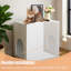 Enceinte de litière pour chat, grand meuble de 32 po de hauteur, litière pour chat moderne avec rangement caché, table d'appoint, table de bout-119304537