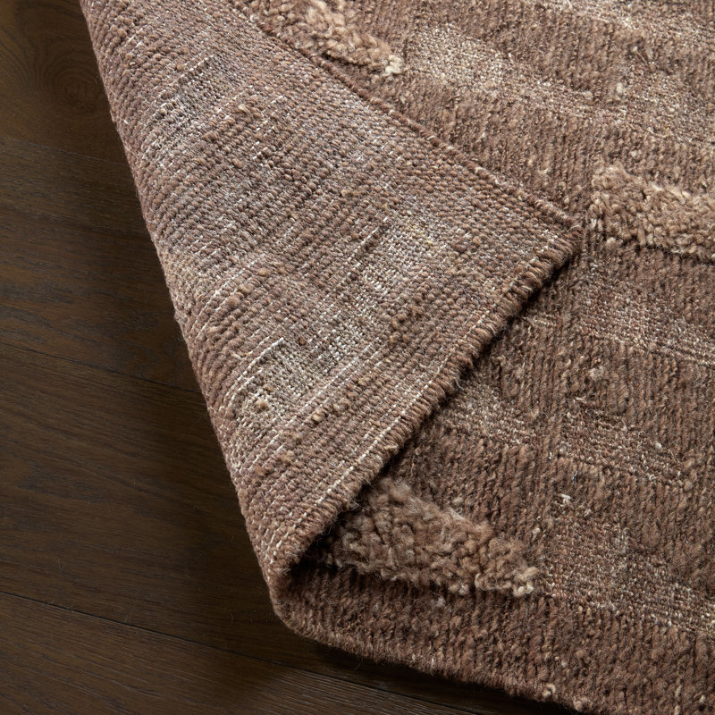 Hand Woven Wool Abstract Area Rug, Rectangle 108 " x 144 "