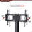 Multi-Function TV Stand Height Adjustable Bracket Swivel 3-Tier