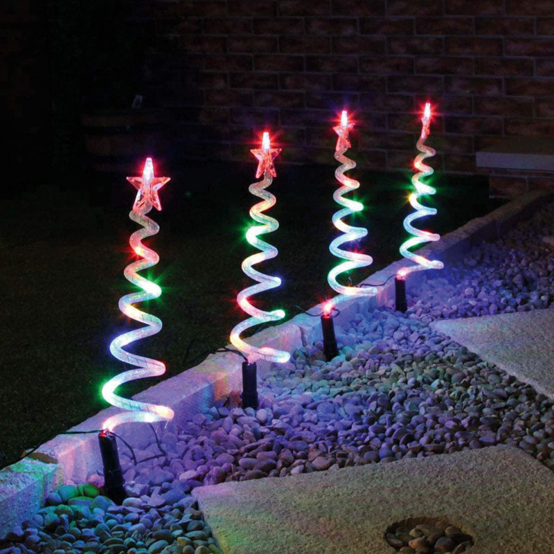 25cm Striped Lighted Holiday Shaped Ornament
