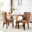 Chaise rembourrée en lin 2, café. Tissu, cadre stable, élégant. Sw6801cf Lin massif bois confortable, décoratif.-1645503888