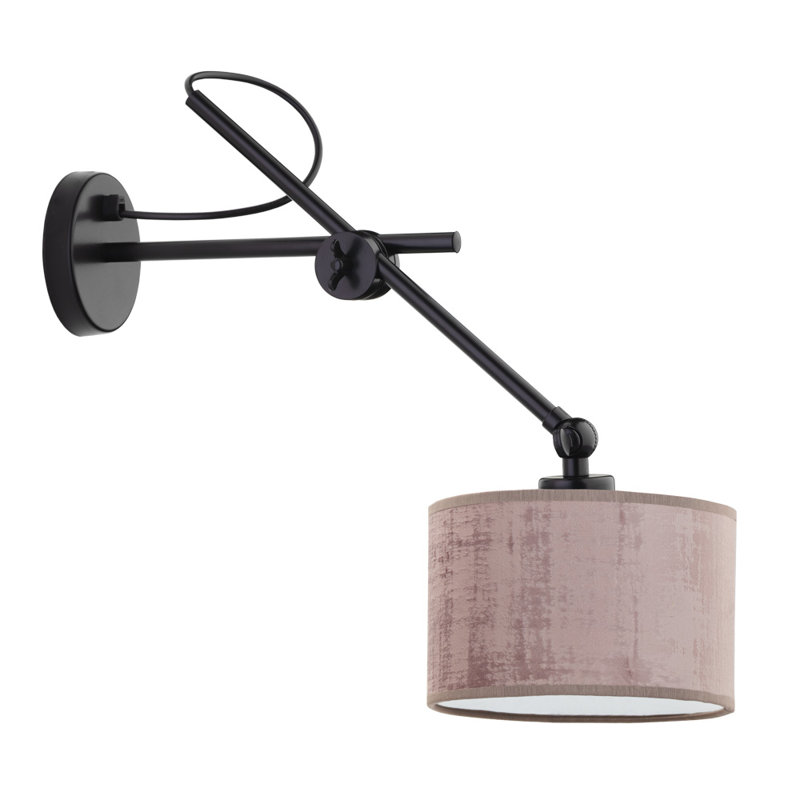 Ahyana Swing Arm Sconce, Silver, Green