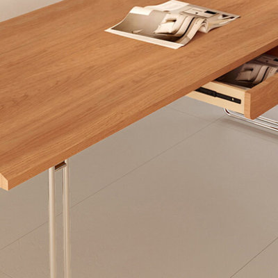 Bureau d'ordinateur en bois massif avec tiroirs Bauhaus