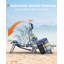 Chaise de plage à dossier inclinable, chaises de plage pliantes portatives avec 5 positions réglables, glacière intégrée et sangles de sac à dos-1062432620-1072832967