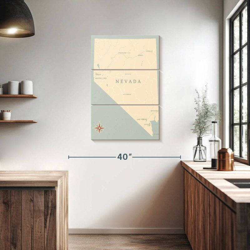 Aliaz Nevada Map, 38" H x 24" W