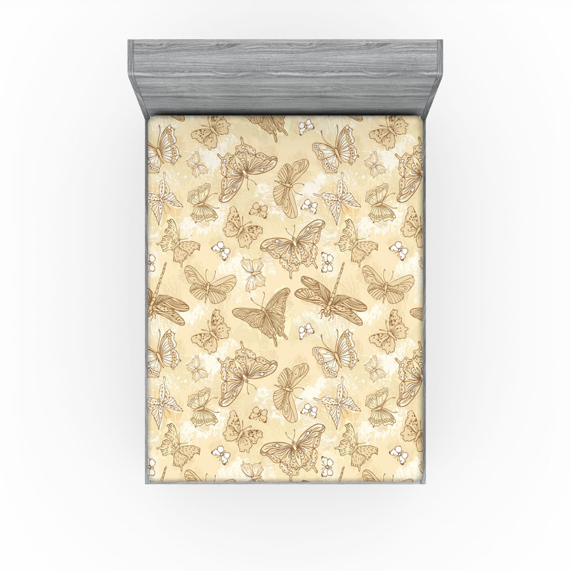 Drap-housse simple Ambesonne Wings of Spring, California King Fitted Sheet