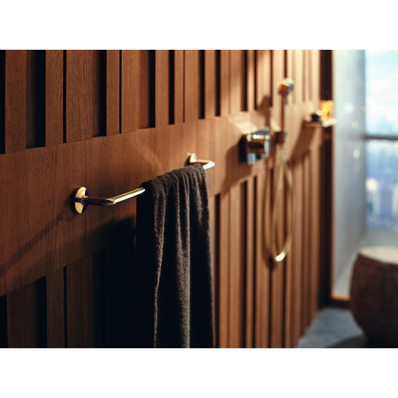 Universal Circular Wall Mounted Towel Bar, Chrome