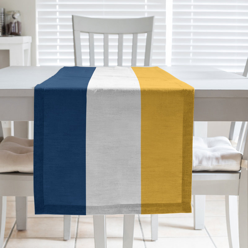 Chemin de table de basketball, L 72 po x l 16 po, Nouvelle-Orléans rouge / bleu marine / blanc, Croisé en coton